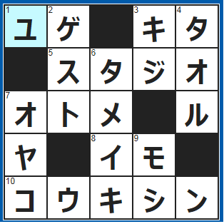 クロスワードの答え　2022/2/13　熱々の料理から立ちのぼる