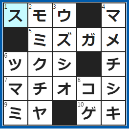 クロスワードの答え　2022/7/17　土俵の上でするスポーツ