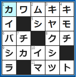 クロスワードの答え　2022/8/31　ピーラーとは、野菜や果物の○○○○○のこと