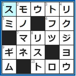 クロスワードの答え　2022/11/1　力士のこと