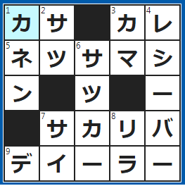 クロスワードの答え　2022/12/14　キノコの、帽子みたいな部分