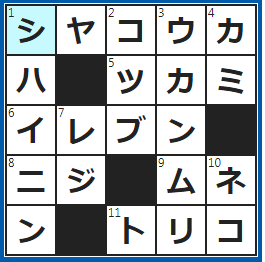 クロスワードの答え　2023/1/31　交際範囲の広い人