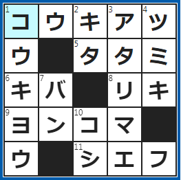 クロスワードの答え　2023/2/15　覆われると晴れることが多い