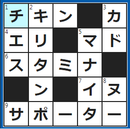 クロスワードの答え　2023/2/18　フライド、ロースト、タンドリー