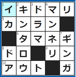 クロスワードの答え　2023/3/28　ここから先は進めません