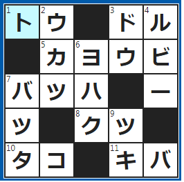 クロスワードの答え　2023/4/11　パリの街にそびえるエッフェル○○