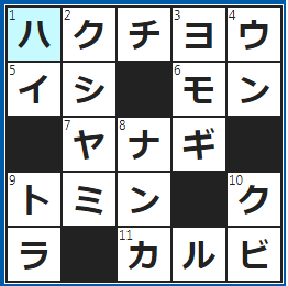 クロスワードの答え　2023/4/24　みにくいアヒルの子の正体