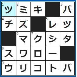 クロスワードの答え　2023/5/27　城などを作って楽しむ知育玩具