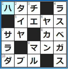 クロスワードの答え　2024/7/17　20歳のこと