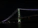 明石海峡夜景大橋。