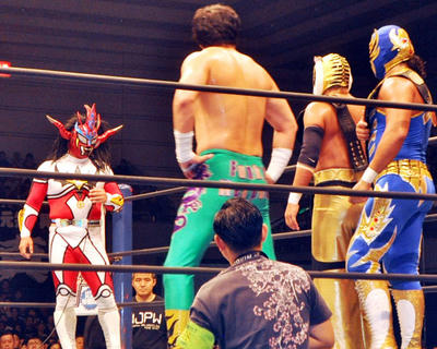 獣神サンダー・ライガー タイガーマスク 田口隆祐 マスカラ・ドラダvs小松洋平 田中翔 デビッド・フィンレー ジェイ・ホワイト 