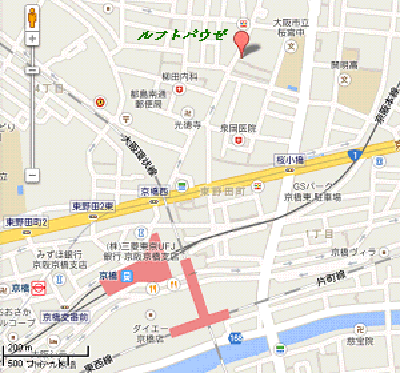 地図:東野田町5-15-1＋店名