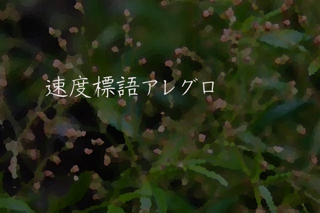 速度標語アレグロ