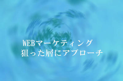 WEBマーケティング　狙った層にアプローチ