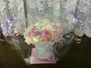 ラッピングプリザ