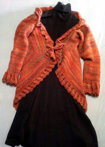 六角形カーディガンコーディネート