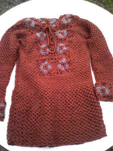 茶色のチュニック