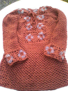 茶色のチュニック