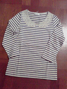 ストライプカットソー