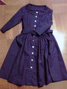 水玉ワンピ