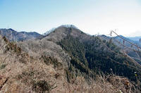 西側から眺めた「要害山」
