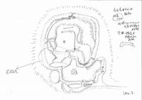 隈井城縄張り図の下書き