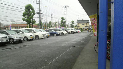 上尾ライコのバイク駐車場