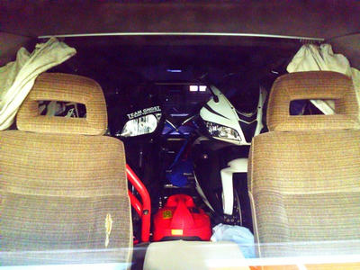 うちのR1とダボくんちのCBR