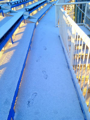 筑波1ヘアスタンド雪景色