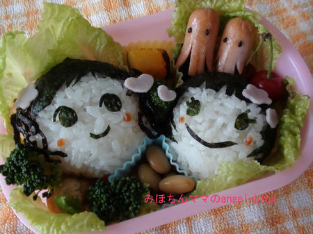 キャラ弁・仲良し母娘のお弁当