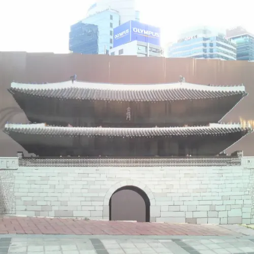 2009年韓国ソウル旅行　工事中の南大門