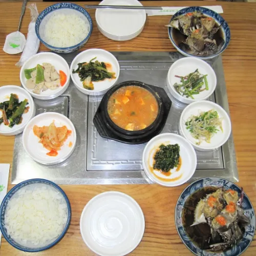 2009年韓国ソウル旅行　第一韓牛村のカンジャンケジャン定食