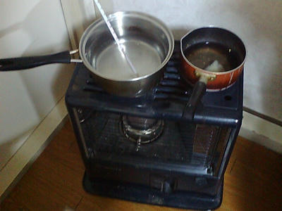 ストーブのお湯