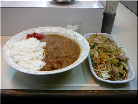 カレーライス（ジャンボ）＋肉野菜炒め（ジャンボ）