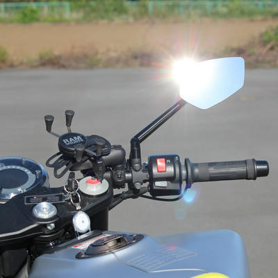 ミラーの縁が無い！ガラスレスミラー｜motogadget mo.view race｜ジーザックドットコム