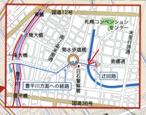 白石サイクリングロード入口地図