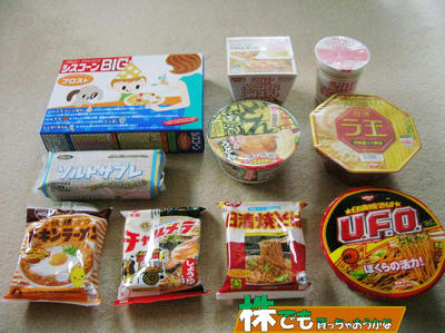 日清食品株主優待、即席めん