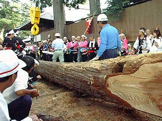 990926_2_沙田神社御柱大祭・里曳き（松本市）