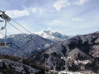 スキー場から見た谷川連峰