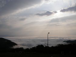日勝峠展望台から眺めた雲海