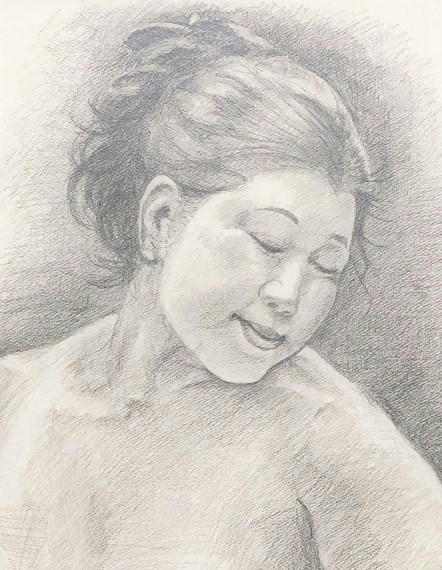 人物デッサン 顔 やっぱり 水彩画