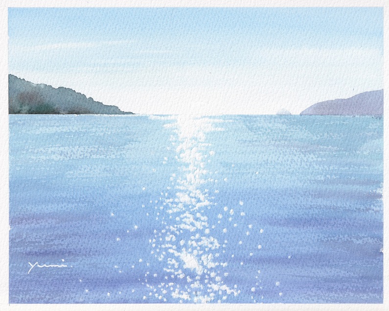 キラキラの水面を描きたい やっぱり 水彩画