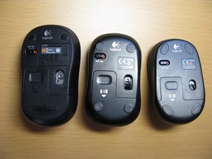 背面　M185（右）・M235（中央）・M325（左）