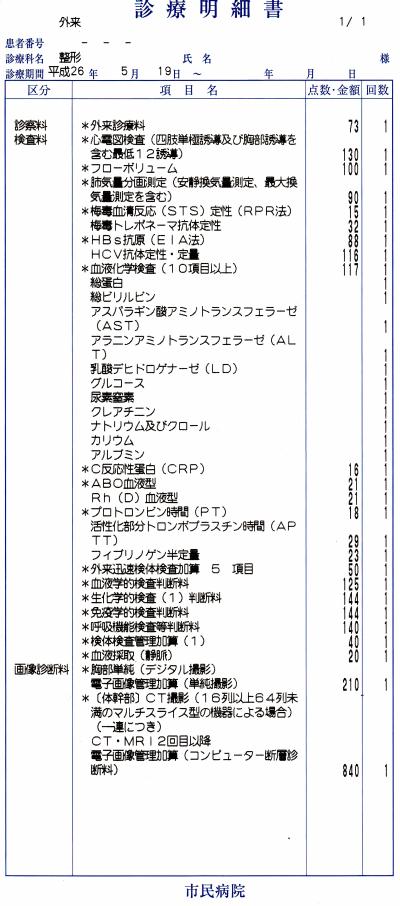 医療明細書