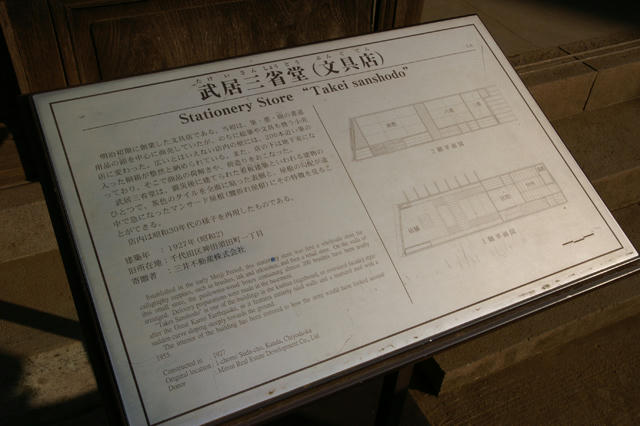 武井三省堂説明プレート