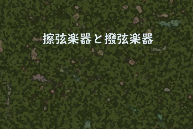 擦弦楽器と撥弦楽器