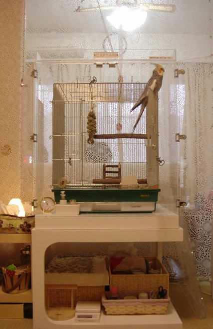 インコ、オウムなど鳥かごのカバー用アクリルケース　保温・防音・脂粉対策