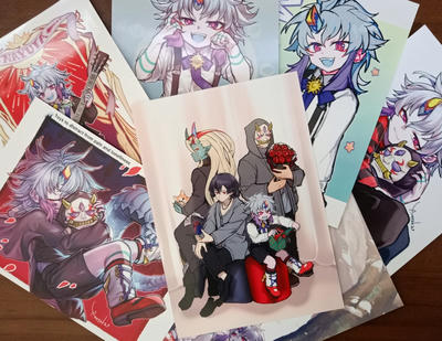 【二次創作・ファンアート】ネットプリントイラスト／骸［黄泉、刹那、羅刹、那由他］