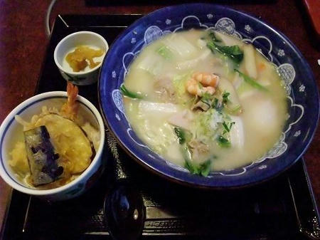 長崎ちゃんぽんうどんＡセット（ミニ天丼）
