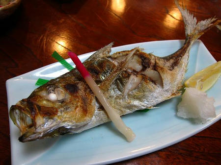 お食事処 樹 真鯵の塩焼き